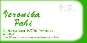 veronika pahi business card